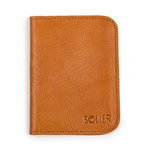Etui na paszport skórzane silm wallet portfel camel SOLIER SW07A