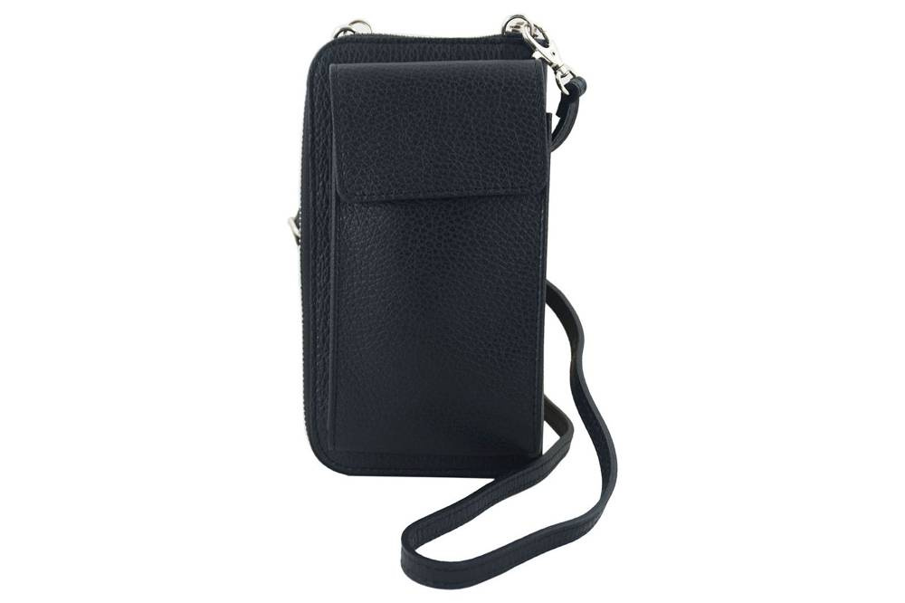 Torebka ze skóry naturalnej damska Barberini's 908-1 małe etui na telefon czarne - cecha produktu