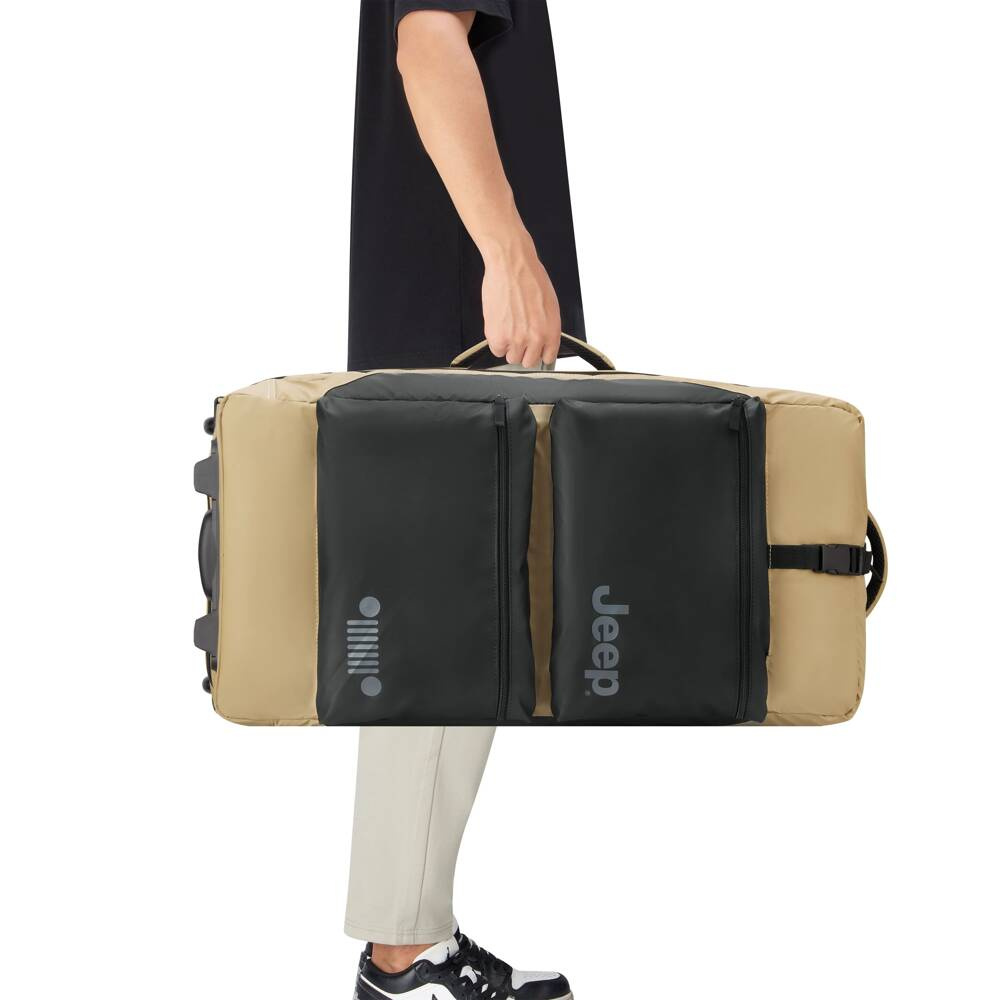 Torba podróżna materiałowa unisex Delsey Jeep miękka na kółkach średnia beżowa - cecha produktu
