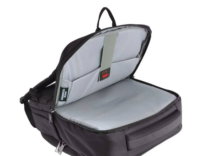 Plecak z tkaniny unisex Aeronautica Militare AM-524 duży szary - cecha produktu