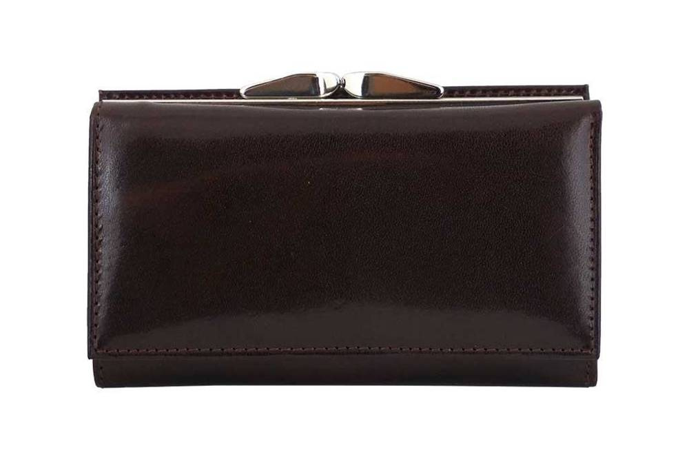 Portfel ze skóry licowej damski Barberini's 7015-11 klasyczny ciemnobrązowy - cecha produktu