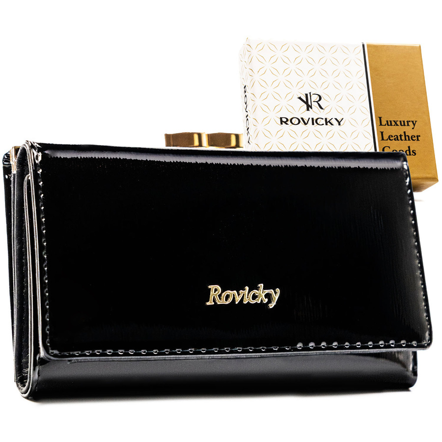 Czarny portfel Rovicky RH-23-1-SH-R z bigielem