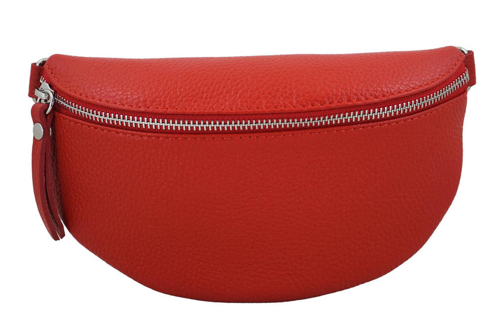 Saszetka z naturalnej skóry damska Barberini's 880-7 nerka crossbody czerwona - cecha produktu