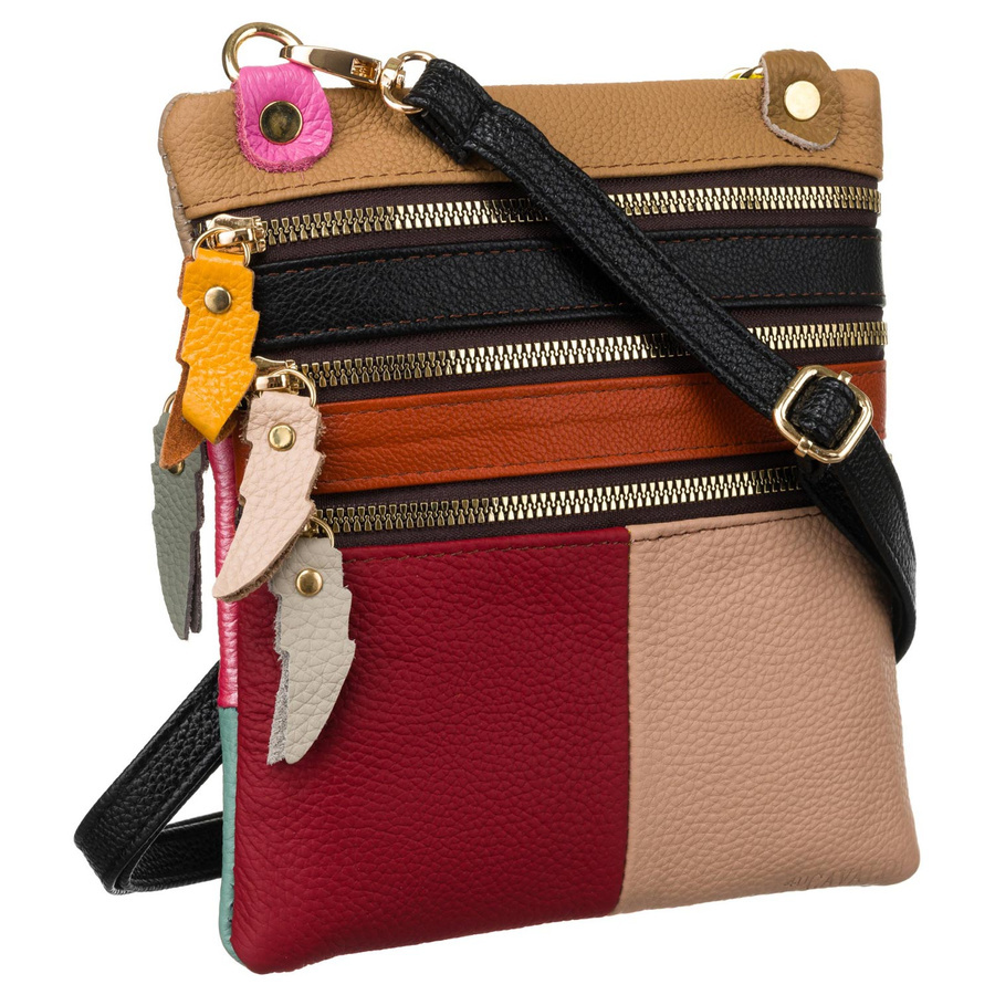 Wielokolorowa listonoszka damska 1718-SKL w patchwork