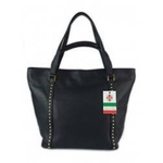 Torebka skórzana damska Vera Pelle WM555N worek shopper A4 czarna