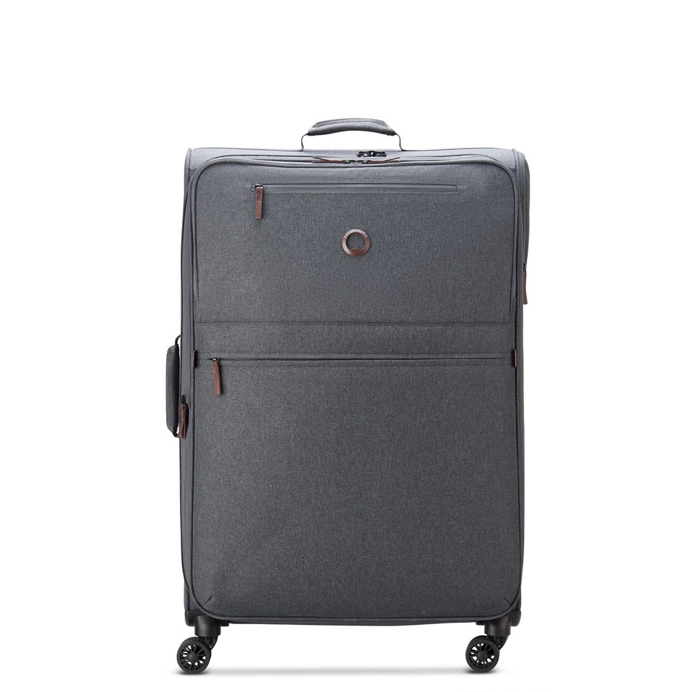 Walizka materiałowa unisex Delsey Maubert 2.0 duża na 4 kółkach antracytowa - widok z przodu