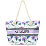 Torba na plażę lekka kolorowa ważki, kwiatki - Summer T62