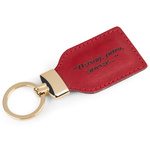 Brelok ze skóry naturalnej unisex B4 personalizowany z grawerem czerwony