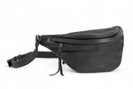 Torebka skórzana unisex VOOC EP19 nerka crossbody mała czarna