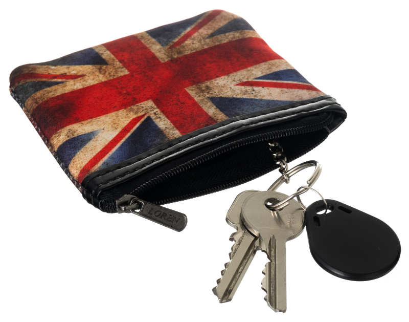 Otwarte czerwone etui Loren 528-10 z kluczami na kółku