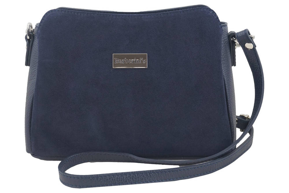 Torebka skórzana zamszowa damska Barberini's 931-4 listonoszka mała granatowa - cecha produktu