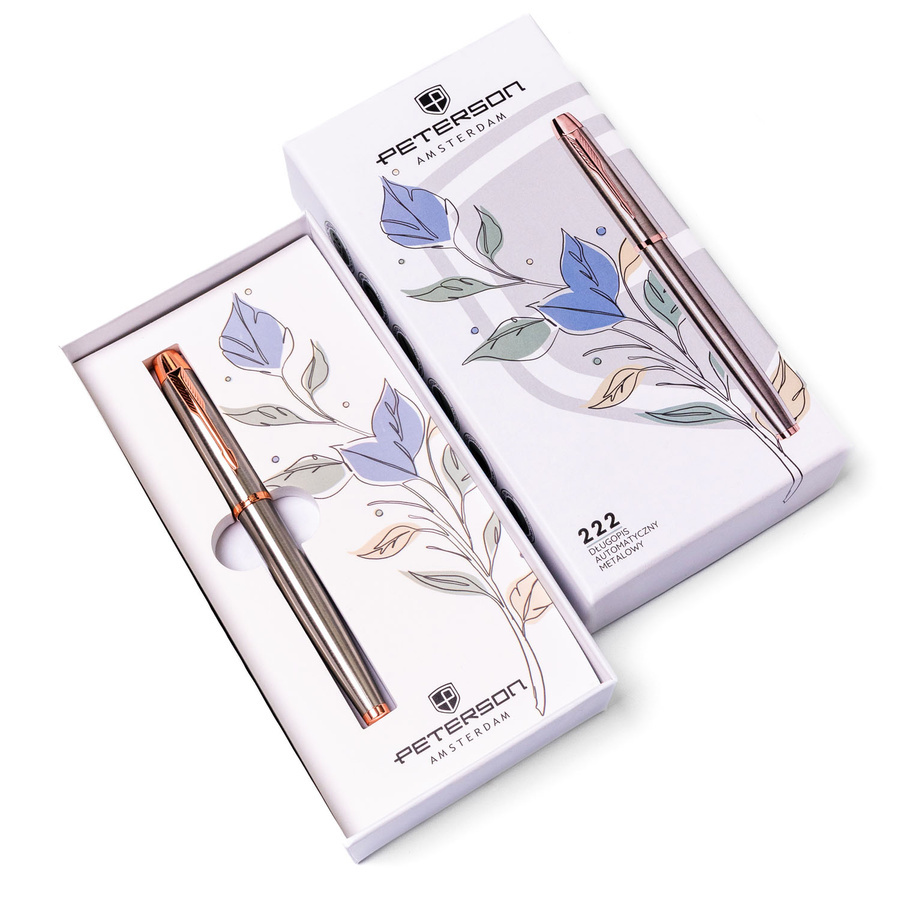 Złoto-srebrny długopis Peterson 222-GB w pudełku prezentowym