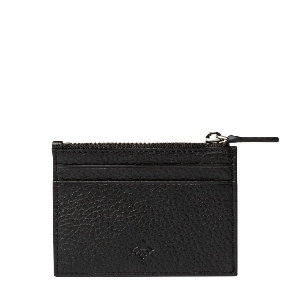 Portfel skórzany unisex Delsey Le Cuir Grainé slim wallet na karty czarny - cecha produktu