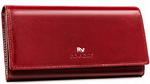 Duży skórzany portfel damski na karty czerwony RFID - Rovicky RV-1680133-BCA