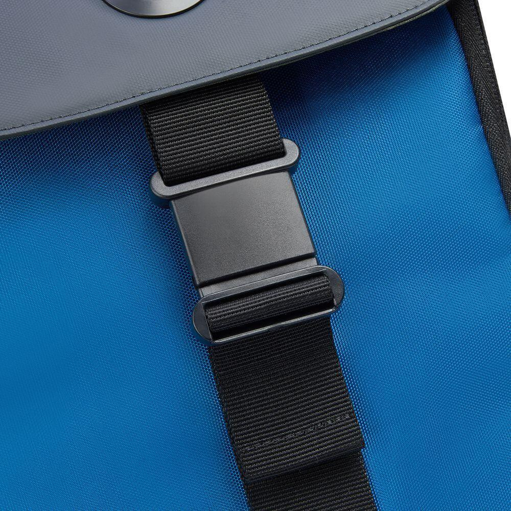 Plecak z poliestru unisex Delsey Securflap miejski na laptop 16 cali turkusowy - organizacja przestrzeni