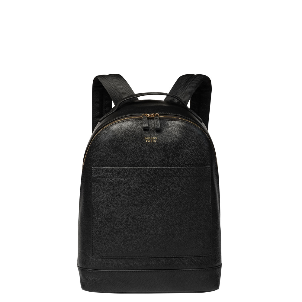 Plecak skórzany unisex Delsey Le Cuir Grainé miejski czarny - cecha produktu