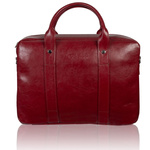 Torba skórzana unisex Tizano TM07 na laptopa do pracy A4 bordowa