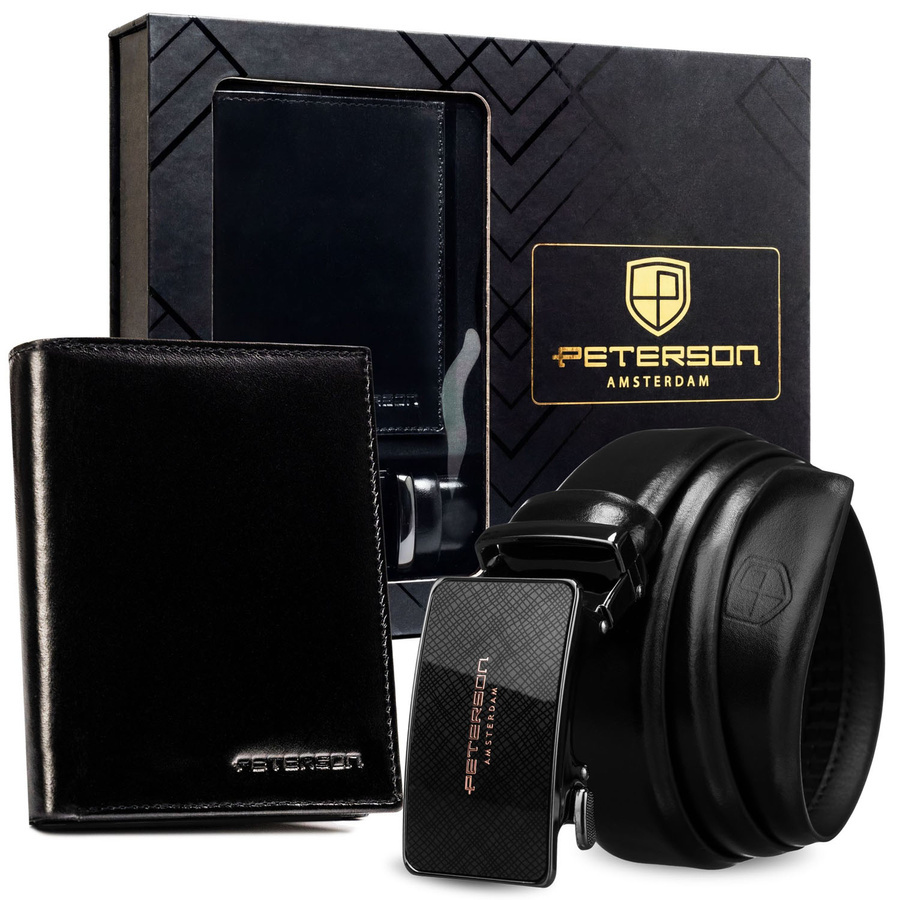 Czarny zestaw prezentowy Peterson 1549-K01 w pudełku