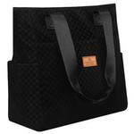 Torebka damska shopper Rovicky R-TZ-01 w kratkę czarna