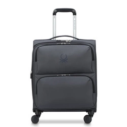 Walizka materiałowa unisex DELSEY PARIS Benetton UCB miękka kabinowa mała czarna