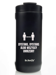 Kubek termiczny czarny, dystans 2w1 - Dr.Bacty Notus