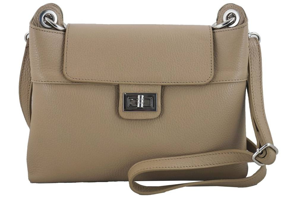 Torebka ze skóry naturalnej damska Barberini's 834-2 listonoszka crossbody mała beżowa - cecha produktu
