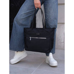 Torebka damska shopper z poliestru Peterson CTY-03 czarna
