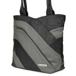 Torebka damska shopper skórzana Beltimore L38 czarno-szara