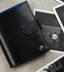 Skórzany portfel męski na karty z zapięciem RFID — Rovicky N4L-RVT-6900