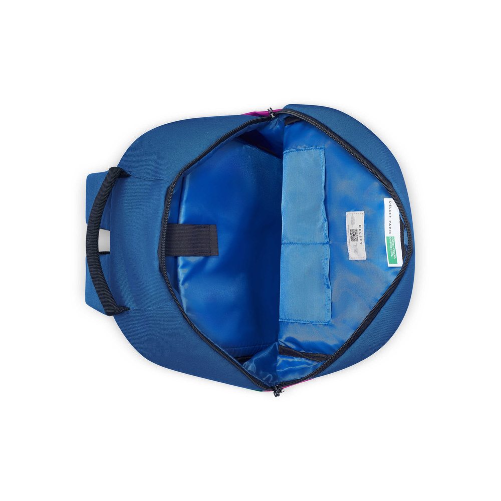 Plecak materiałowy unisex Delsey Benetton Fabrica miejski na laptopa 15,6 niebieski - cecha produktu