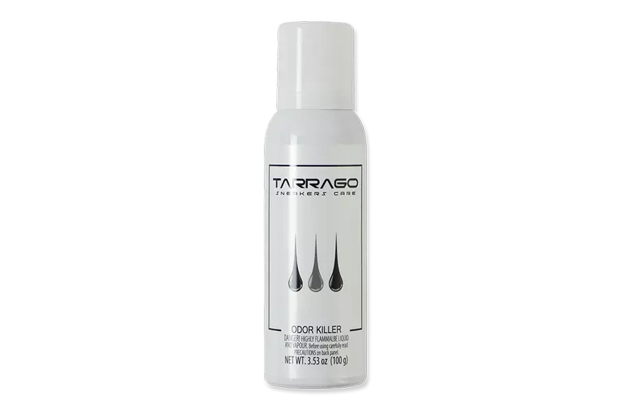 Odświeżacz do obuwia sportowego Tarrago - opakowanie Odor Killer z przodu