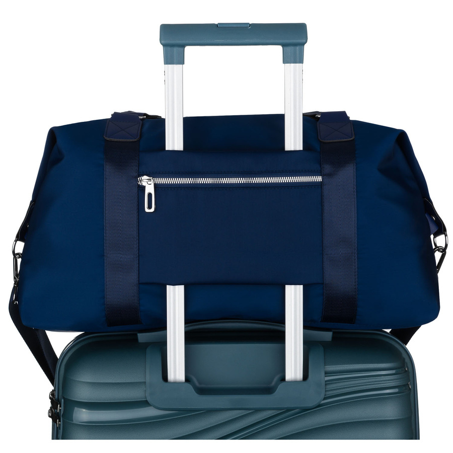 Granatowa torba Peterson 25531 na rączce walizki
