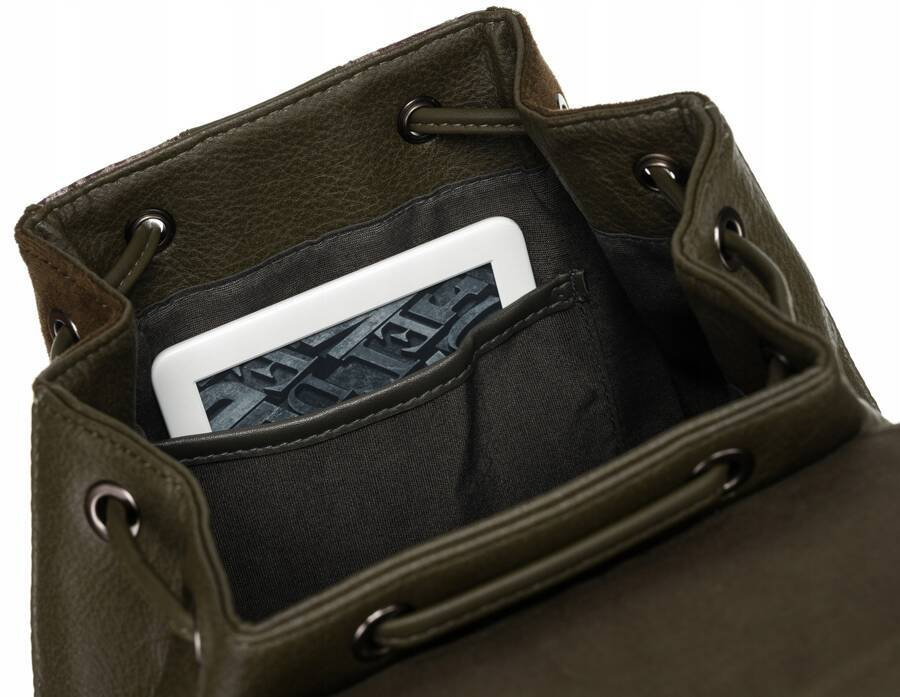Wnętrze plecaka David Jones 6885-2 khaki z tabletem
