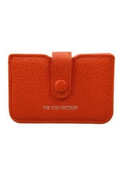 Etui na wizytówki, karty skórzane pomarańczowe Vip Collection Palermo 17
