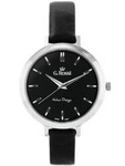 ZEGAREK DAMSKI NA PASKU CZARNY G. ROSSI - 11389A-1A1 (zg786h) + BOX