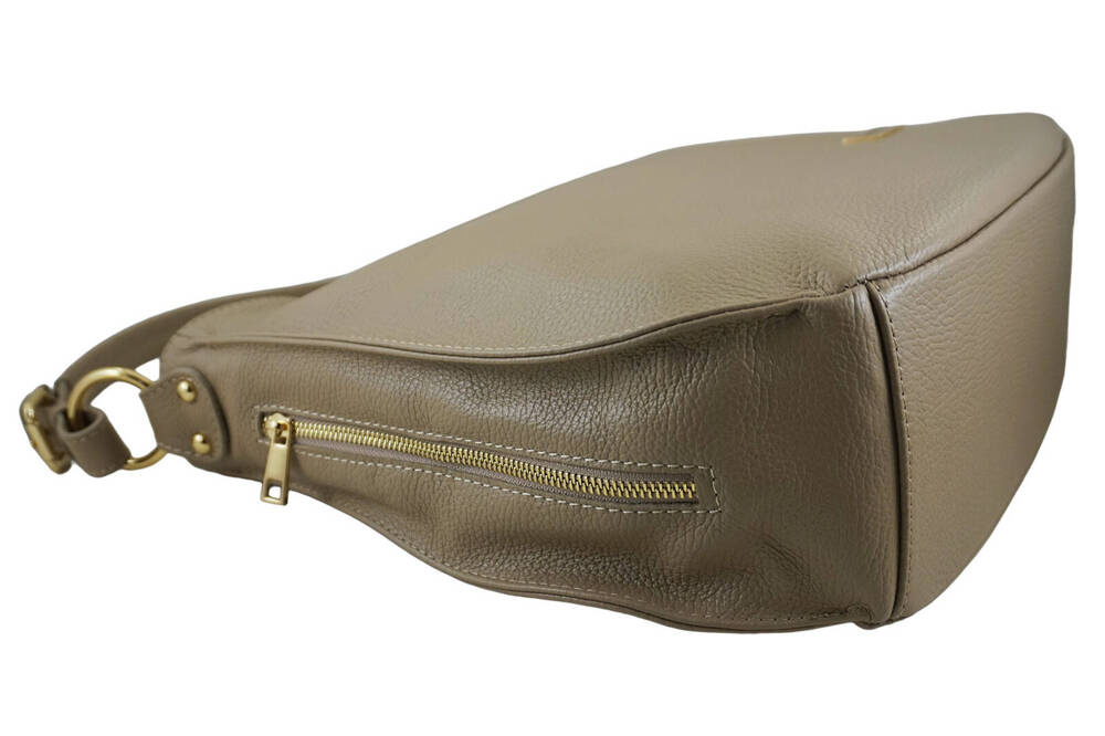Torebka ze skóry licowej damska Barberini's 986-2 shopper A4 beżowa - cecha produktu