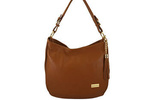 Torebka ze skóry naturalnej damska Barberini's 986-12 shopper A4 jasnobrązowa