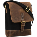 Listonoszka ze skóry naturalnej męska Always Wild AW-MN9-MHC crossbody czarno-brązowa