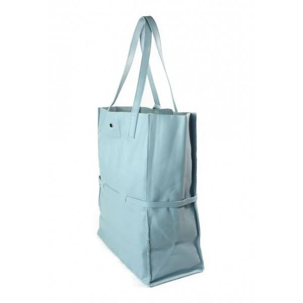 Torebka skórzana damska Vera Pelle VPX57BB shopper XXL A4 niebieska - cecha produktu
