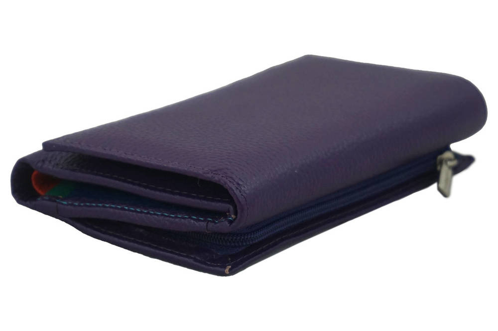 Portfel ze skóry naturalnej damski Barberini's D-1089-40 średni fioletowy - cecha produktu