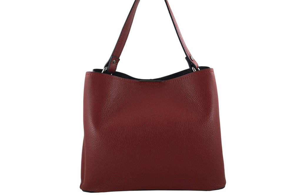 Torebka ze skóry naturalnej damska Barberini's 839-13 kuferek shopper bag mała czerwona - cecha produktu