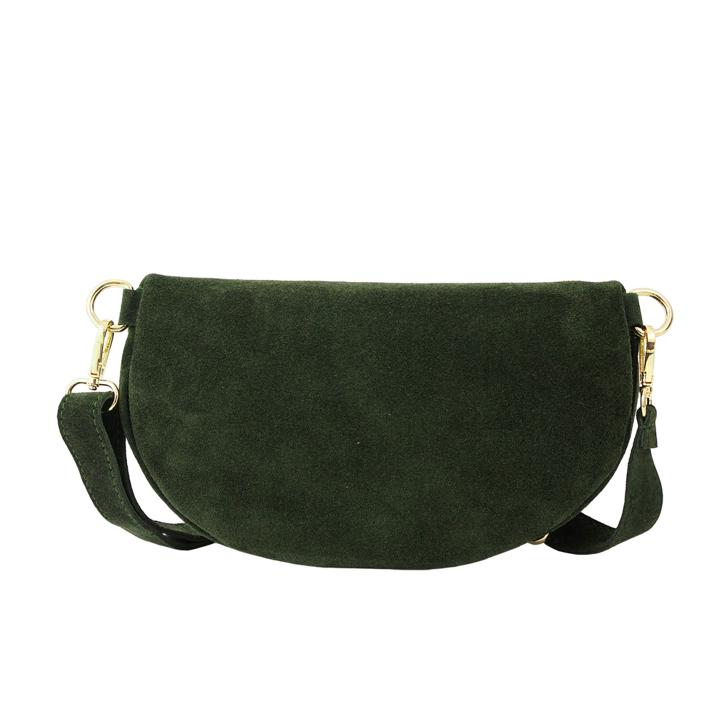 Nerka zamszowa damska Barberini's 1012-42 saszetka crossbody ciemnozielona - cecha produktu