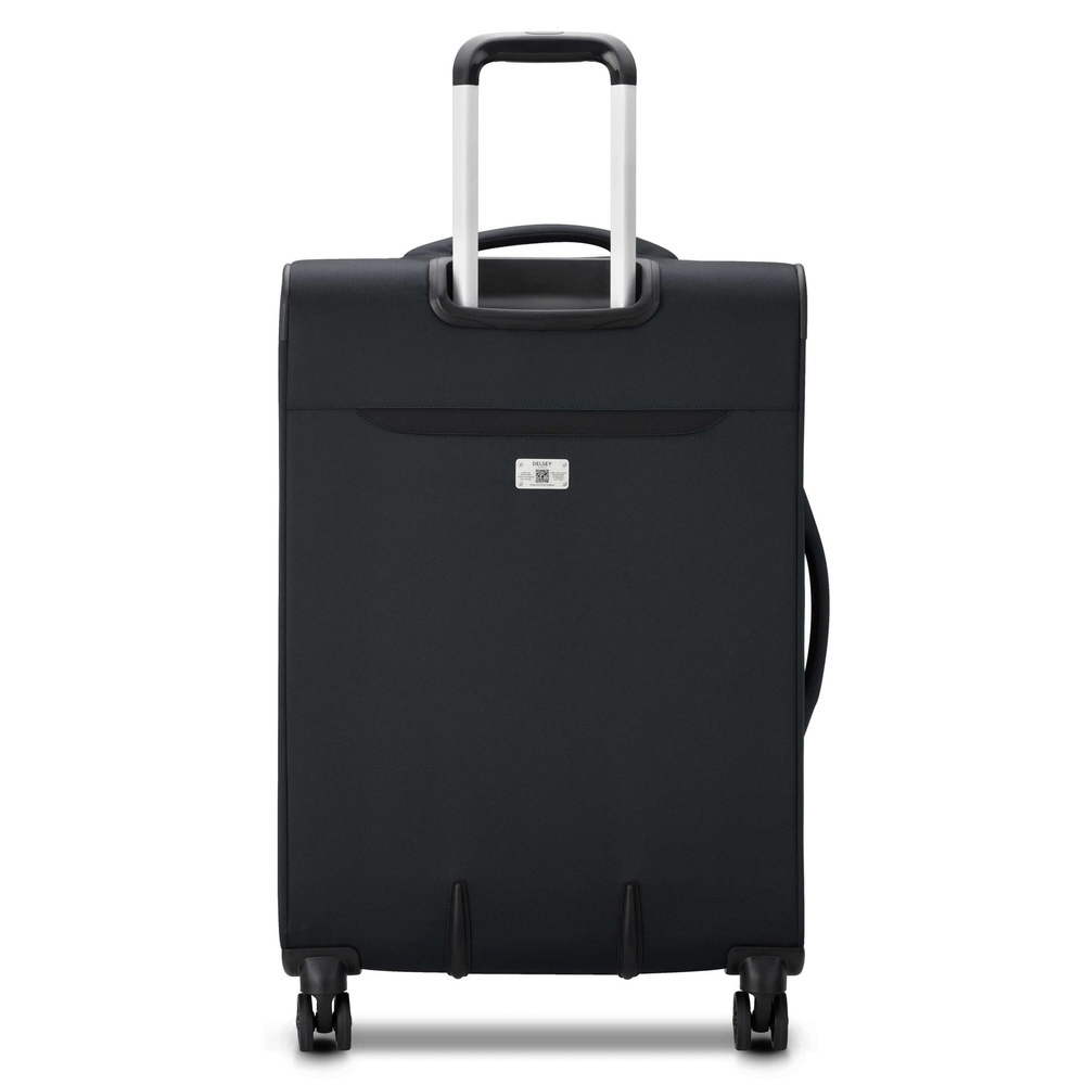 Walizka z materiału unisex Delsey Sky Max 2.0 walizka na 4 kółkach czarna - detale i materiał