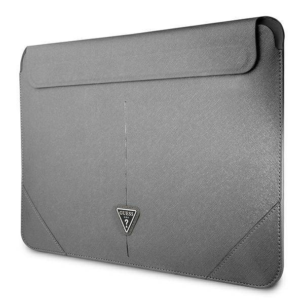 Pokrowiec na laptopa ze skóry ekologicznej unisex Guess GUCS16PSATLG sleeve srebrny - cecha produktu