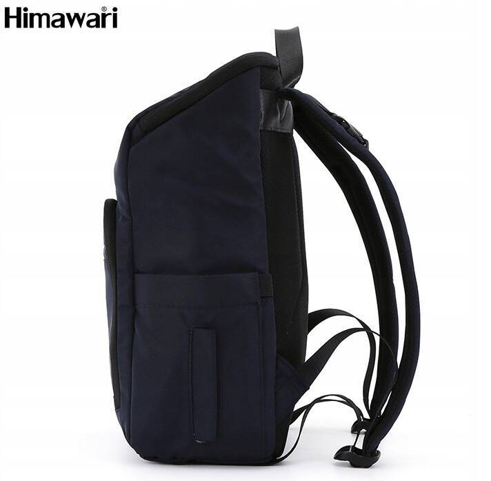 Bok granatowego plecaka Himawari 1223-06 z kieszeniami
