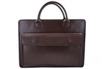 Torba damska teczka aktówka skórzana ciemnobrązowa A4 Barberini's 966-11