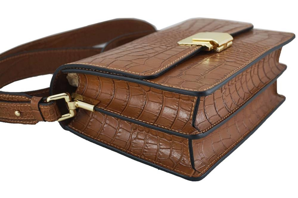 Torebka ze skóry naturalnej damska Barberini's 747-12 listonoszka croco mała camel - cecha produktu