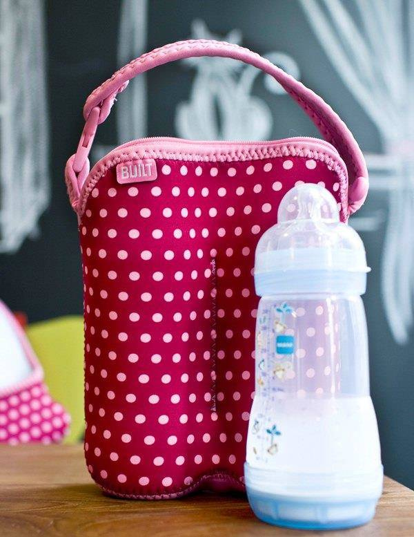Torba termiczna neoprenowa unisex BUILT Bottle Buddy podwójna różowa - cecha produktu