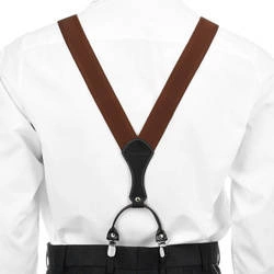 Szelki do spodni męskie brązowe SZ4