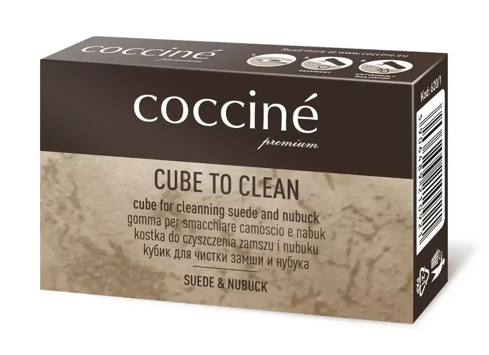 Gumka do zamszu i nubuku Coccine - pudełko Coccine Cube to Clean do zamszu i nubuku